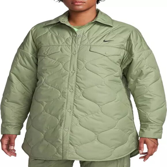 Nike Women's Olive Puffer Jacket - Picture 1 of 13